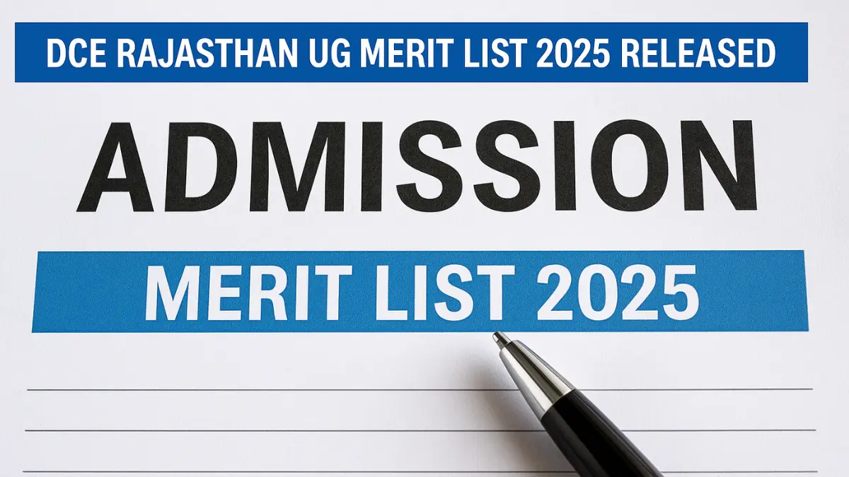 DCE Rajasthan UG Merit List 2025